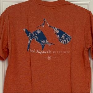 Fish Hippie Men's Orange Short Sleeve Tee